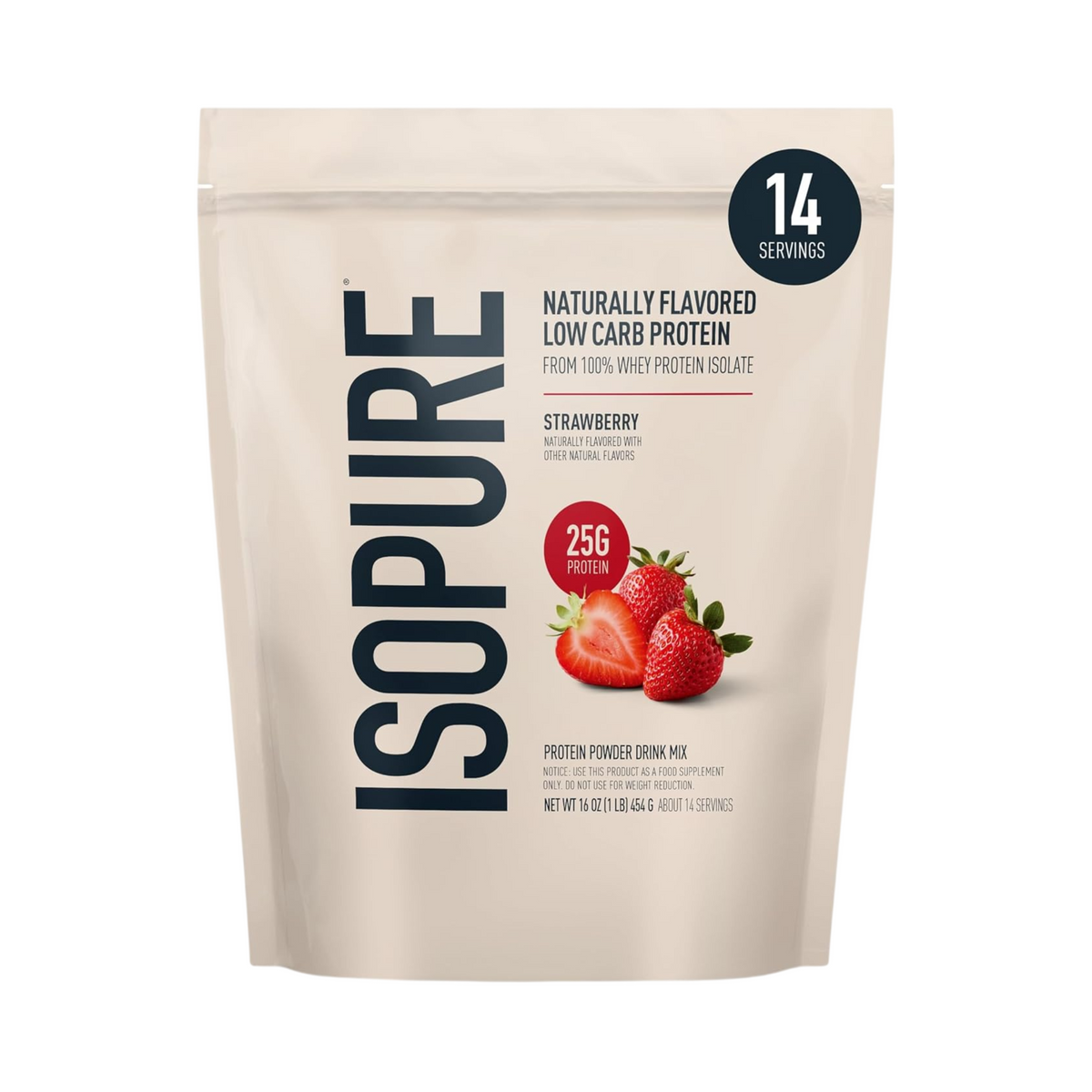 IsoPure Zero Carb Whey Protein Isolate 1LB Bag