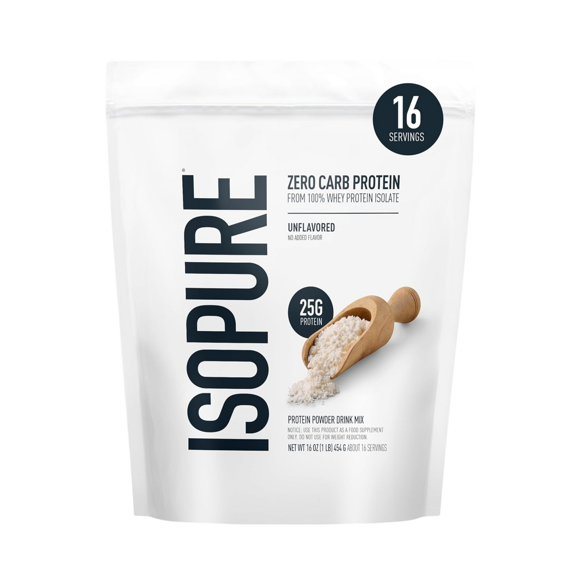 IsoPure Zero Carb Whey Protein Isolate 1LB Bag