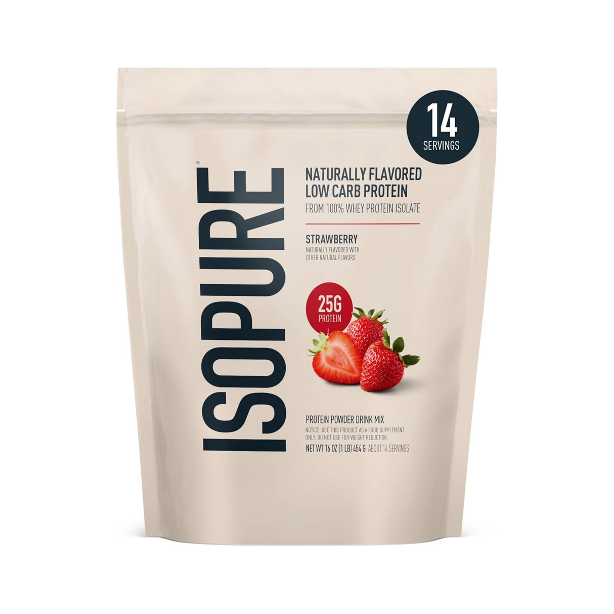 IsoPure Zero Carb Whey Protein Isolate 1LB Bag