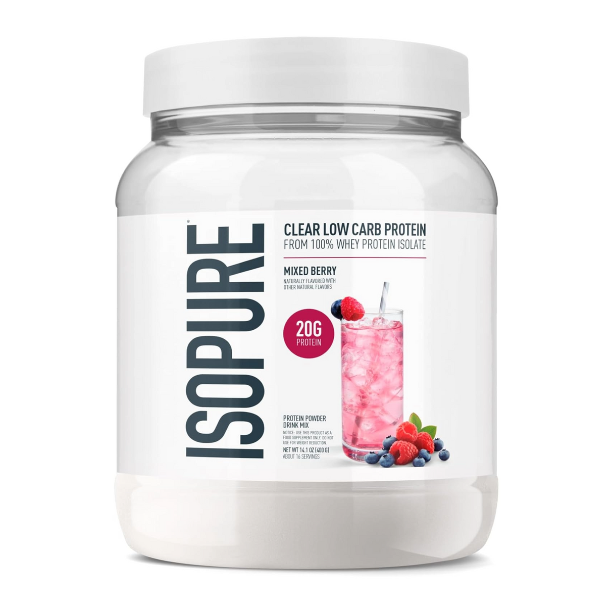 Isopure Clear Isolate Low Carb Protein 16 Servings