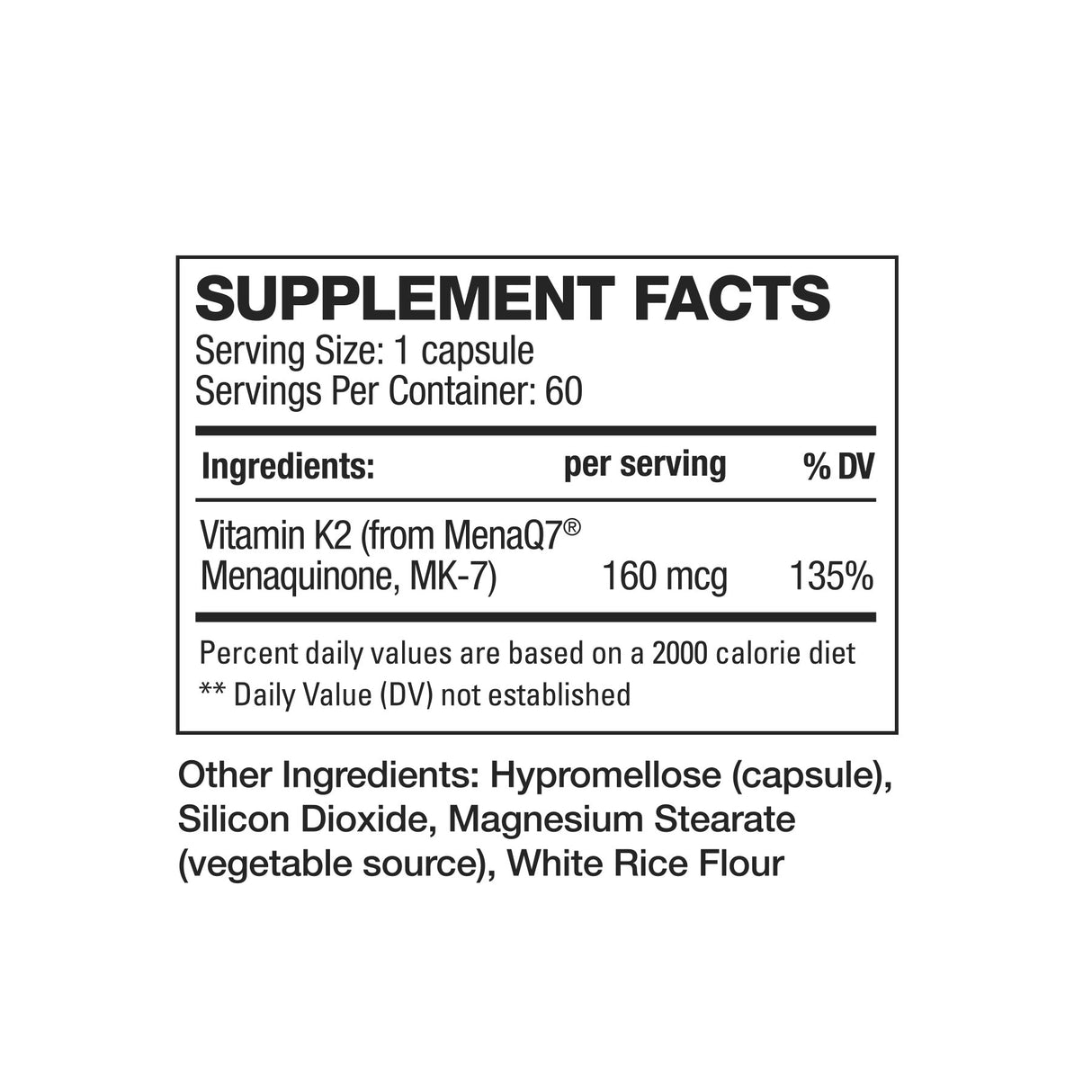 HD Muscle Vitamin K2 60 Capsules