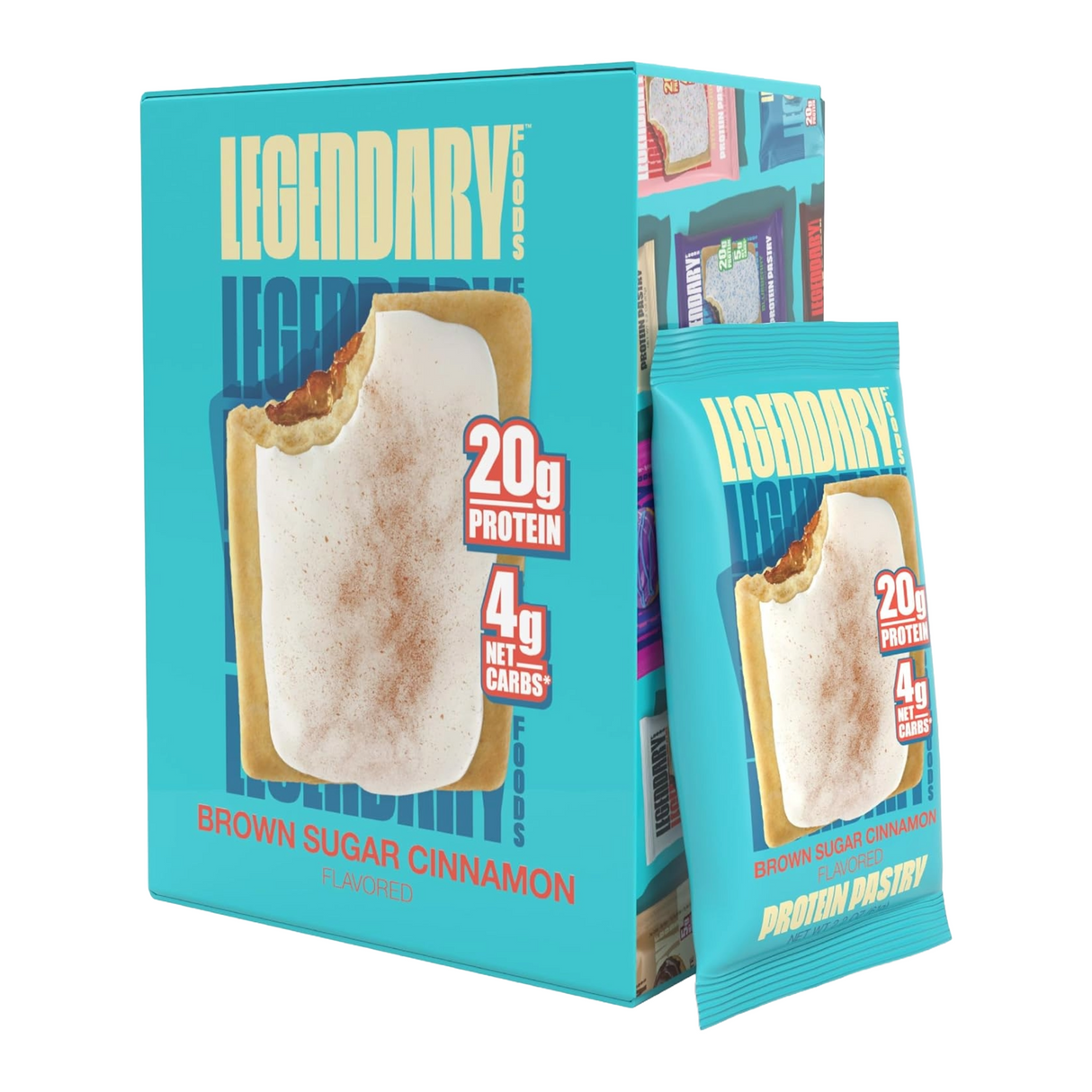 Legendary Foods Protein Pastry Brown Sugar Cinnamon (Box of 8)