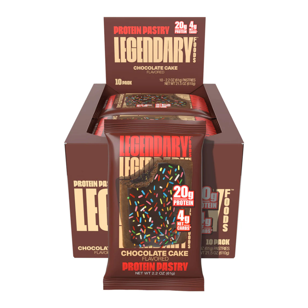 Legendary Foods Tasty Pastry - Chocolate Cake (Box of 10)