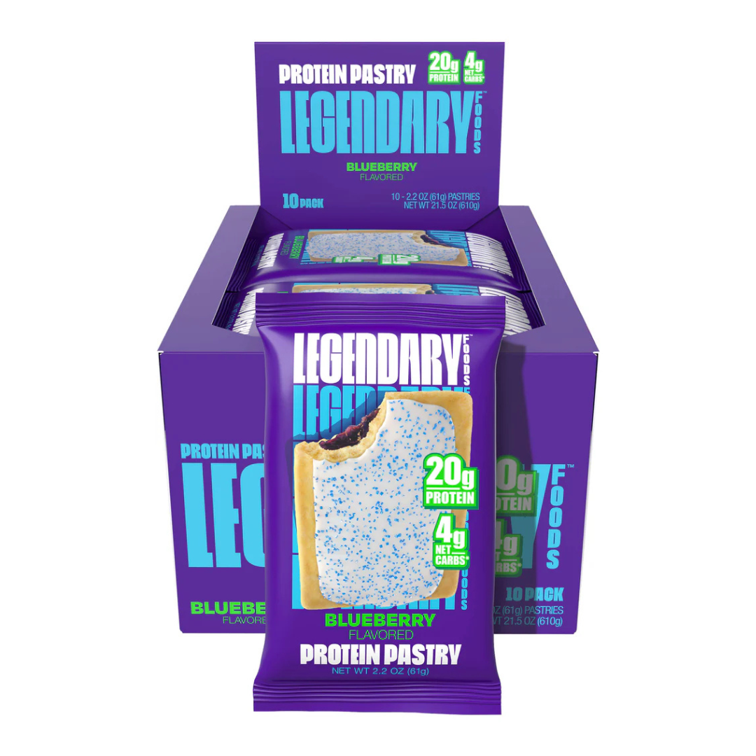 Legendary Foods Tasty Pastry Cake Style Blueberry (Box of 10)