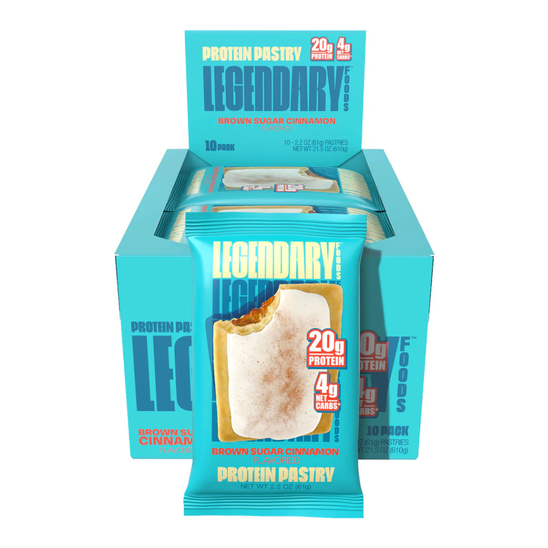Legendary Foods Tasty Pastry Cake Style Brown Sugar Cinnamon (Box of 10)