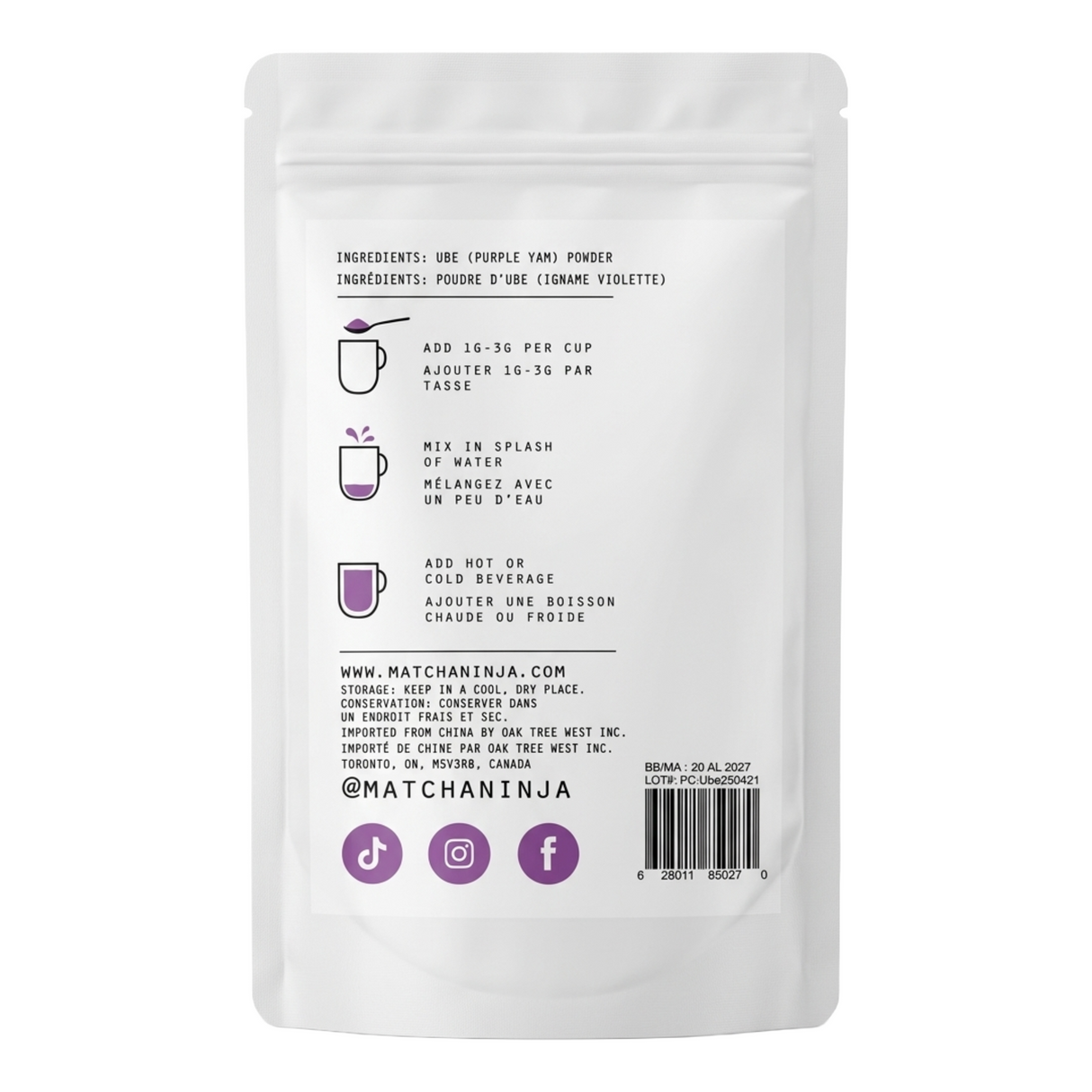 Matcha Ninja 100% Ube Powder 70g