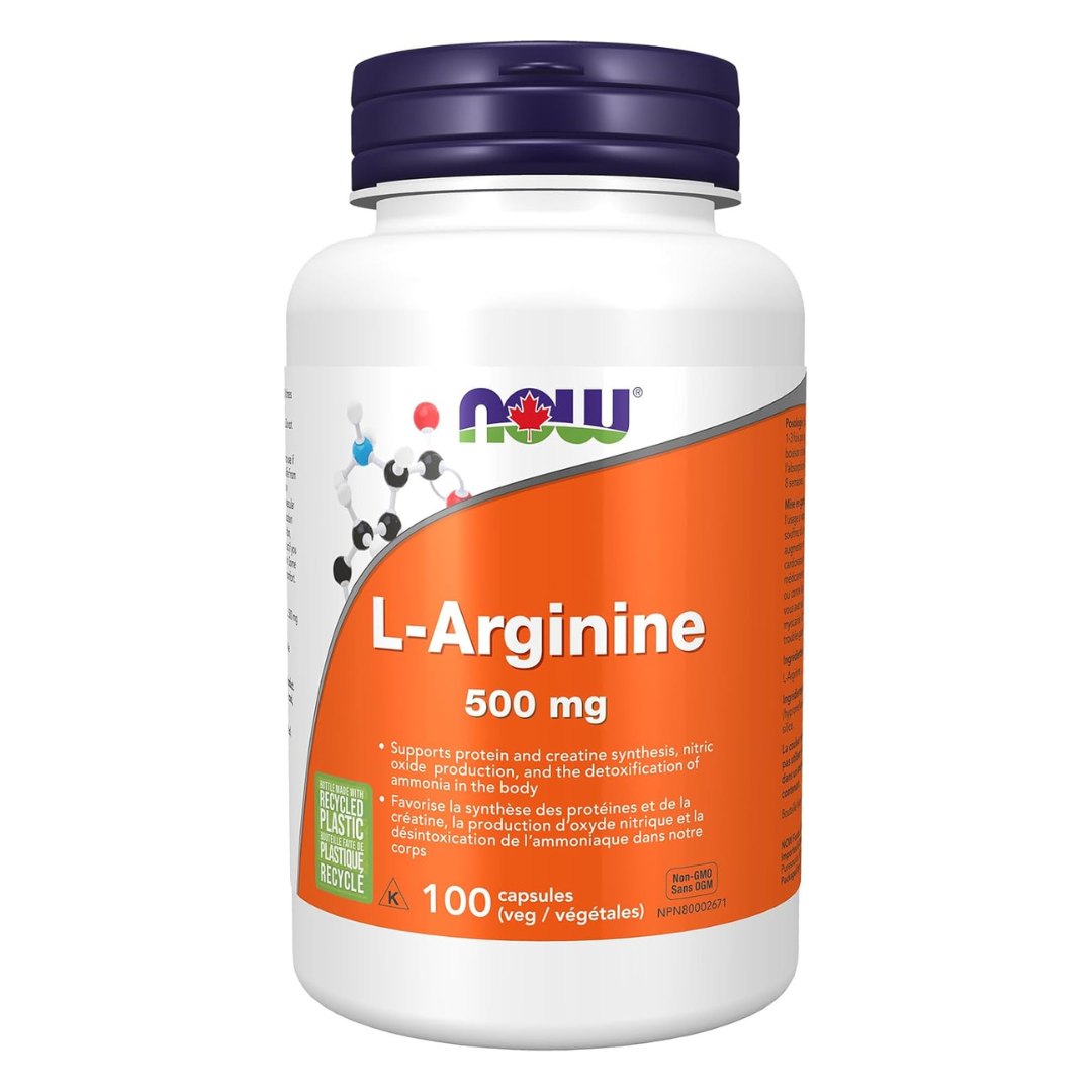 NOW Arginine 500mg 100 Caps