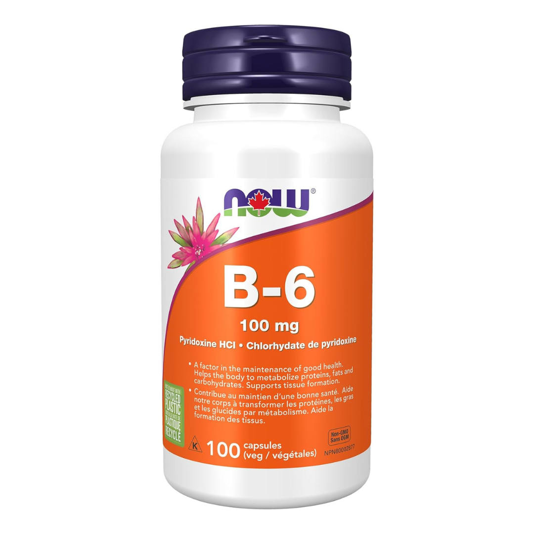 NOW B6 100mg 100 Caps