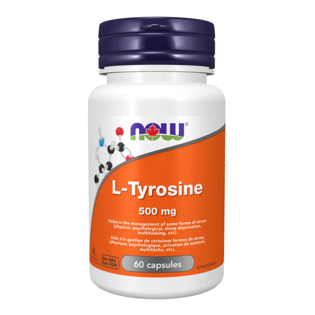 NOW L-Tyrosine 500mg 60 Capsules