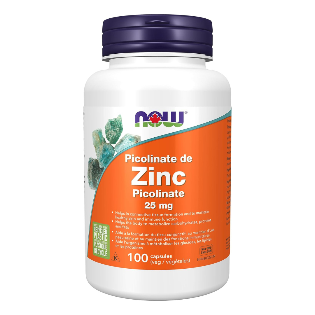 NOW Zinc Picolinate 25mg 100 Capsules