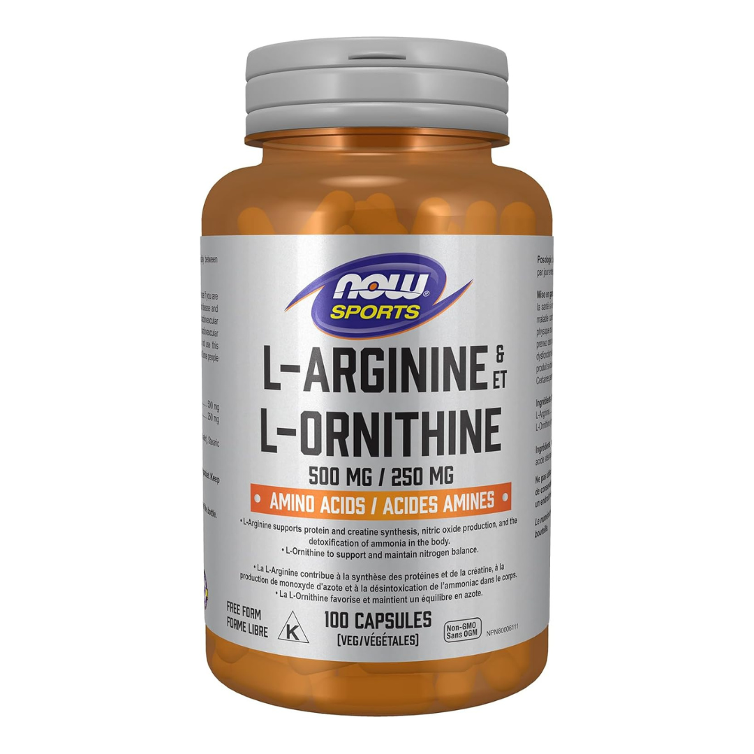 Now L-Arginine 500mg/ L-Ornithine 250mg