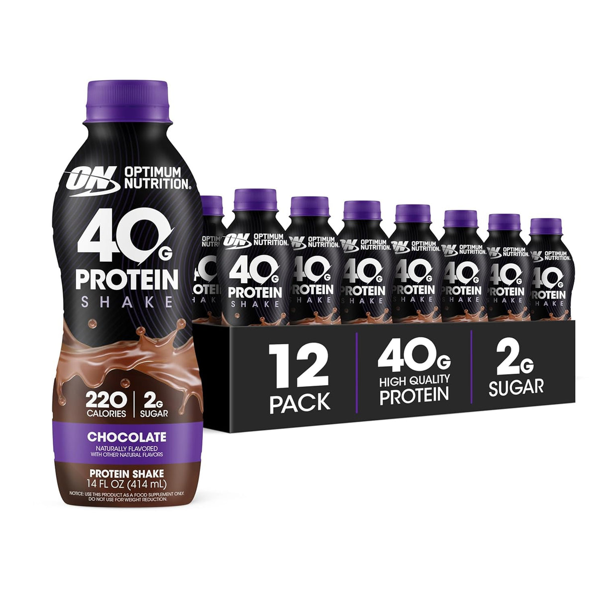 Optimum Nutrition 40g Protein Shake RTD Chocolate (Case of 12)