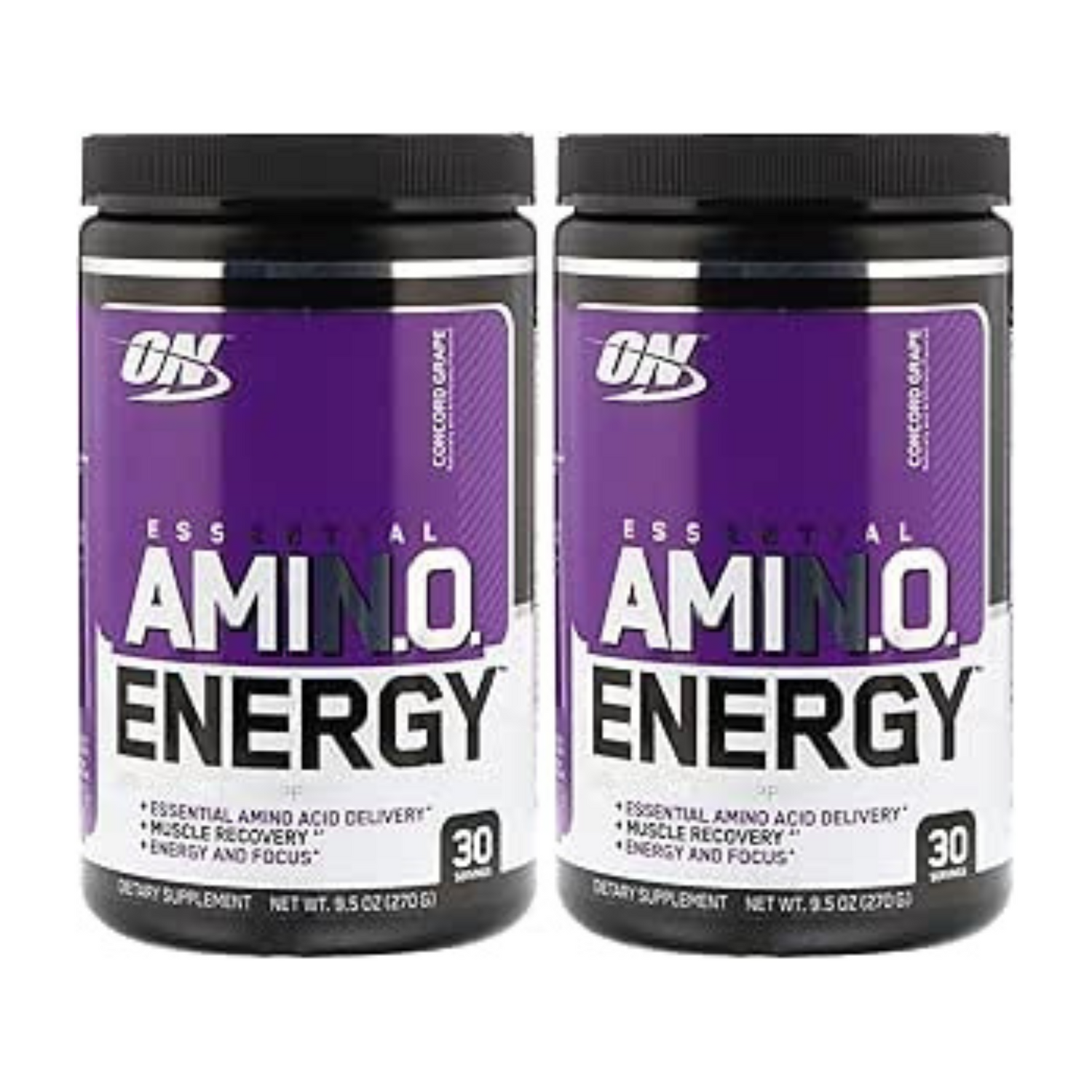 ON Optimum Nutrition Amino Energy 30 Servings Concord Grape (30 Servings x 2 Tubs)