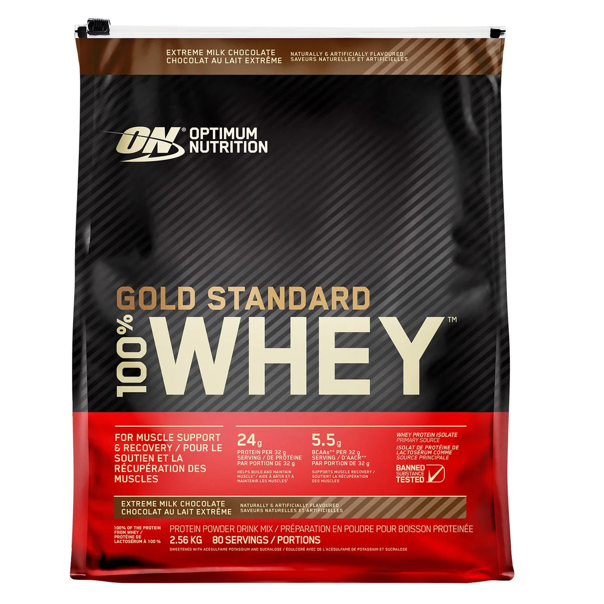 ON Gold Standard Whey 5.64 LBS Bag