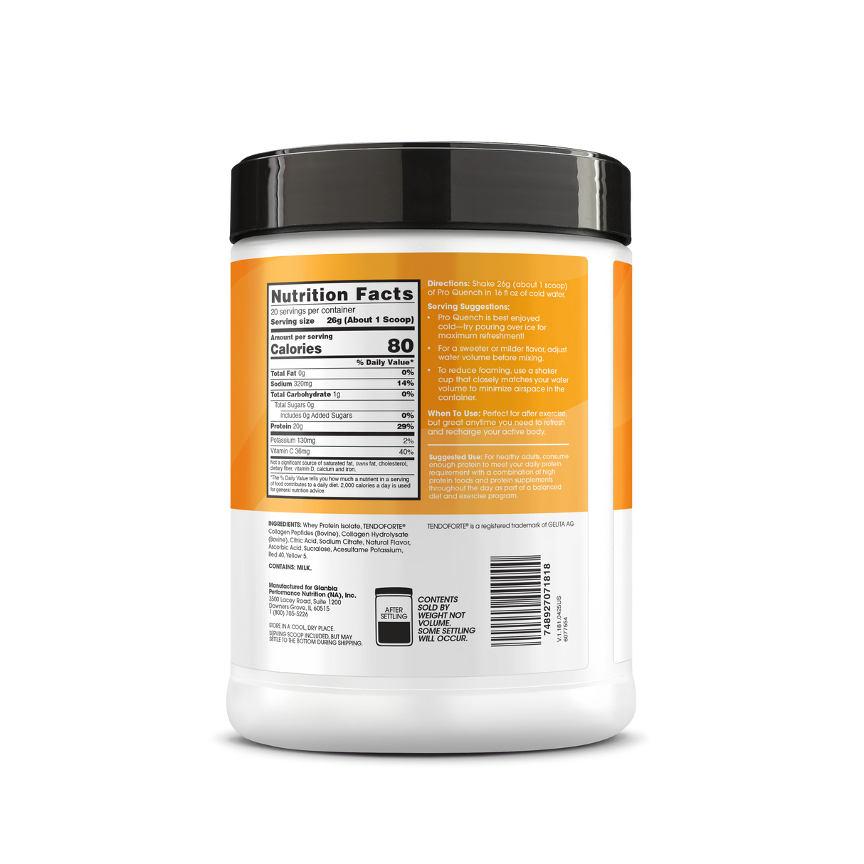 ON Pro Quench Clear Protein, Collagen & Electrolyte Powder 20 Servings