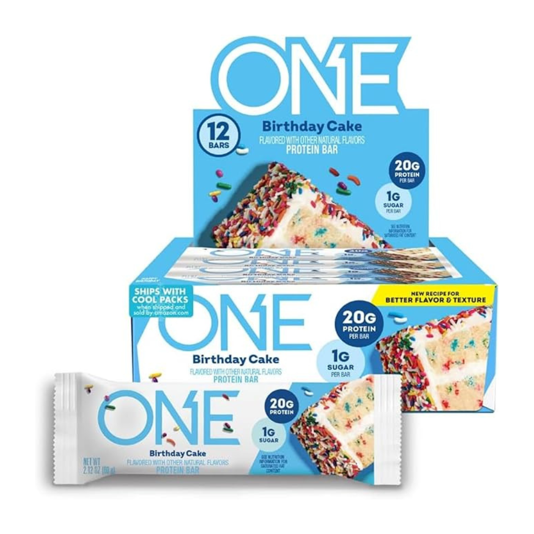 One Bar (Box of 12 Bars) Birthday Cake