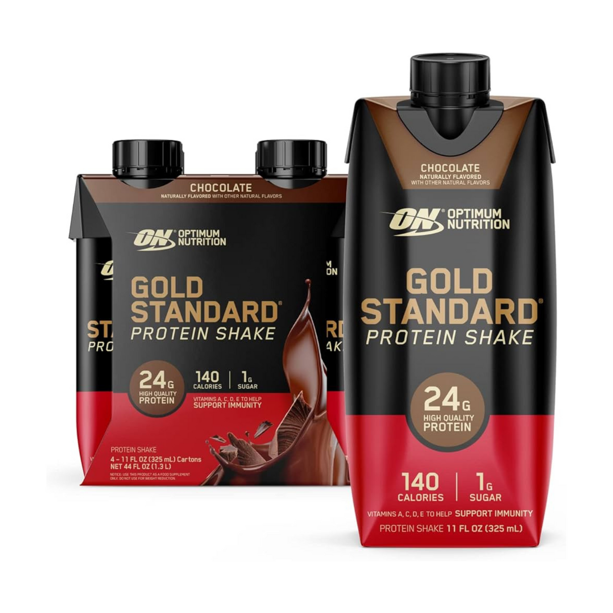 Optimum Nutrition Gold Standard RTD Protein Shake Chocolate (Pack of 4)