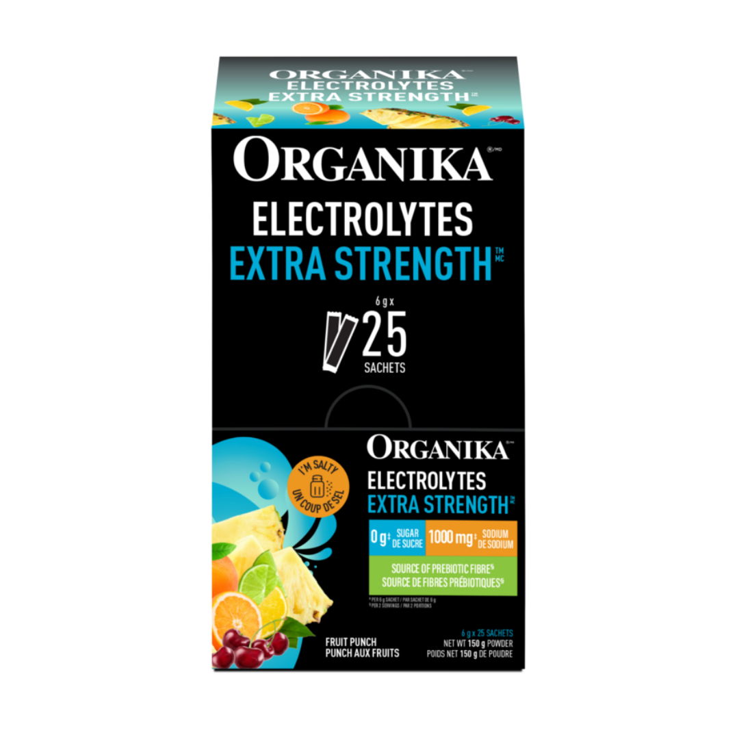 Organika Extra Strength Electrolytes Stick Pack (Box of 25 Sachets) - Fruit Punch