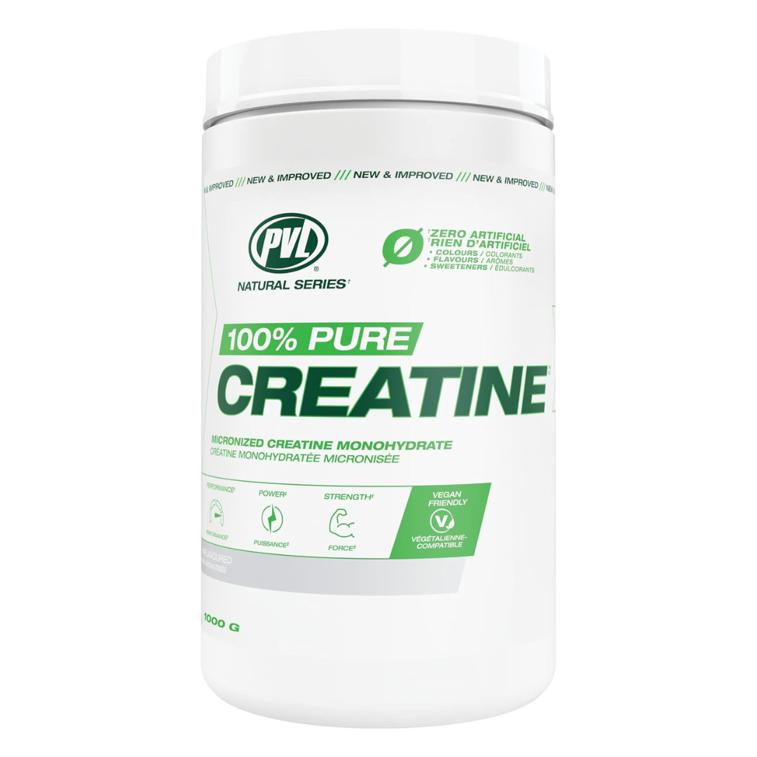 PVL 100% Pure Micronized Creatine Monohydrate Unflavoured 1000g (1kg)