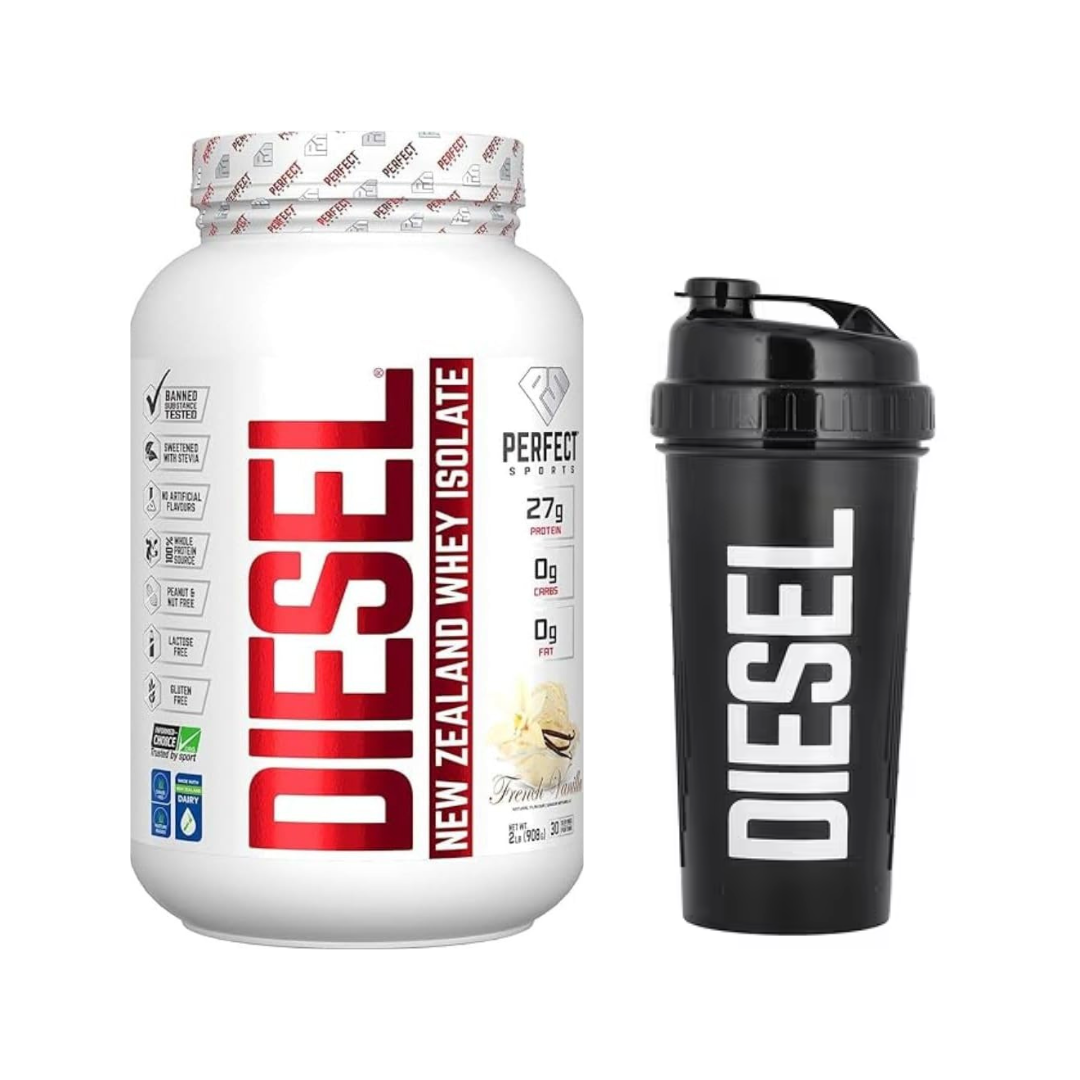 Perfect Sports Diesel 2lbs French Vanilla with Shaker Cup (Shaker Cup May Vary)