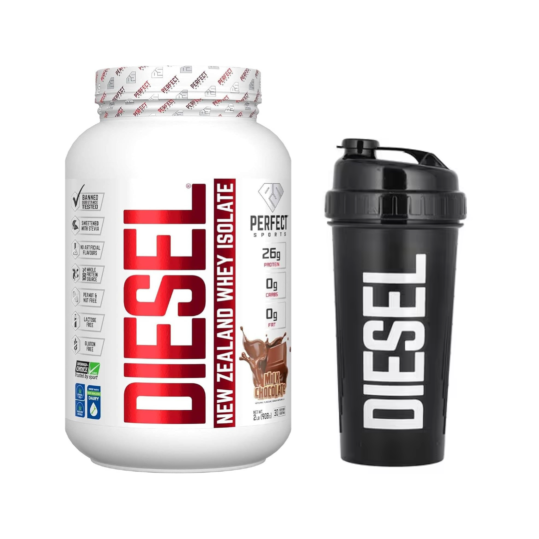Perfect Sports Diesel 2lbs Milk Chocolate with Shaker Cup (Shaker Cup May Vary)