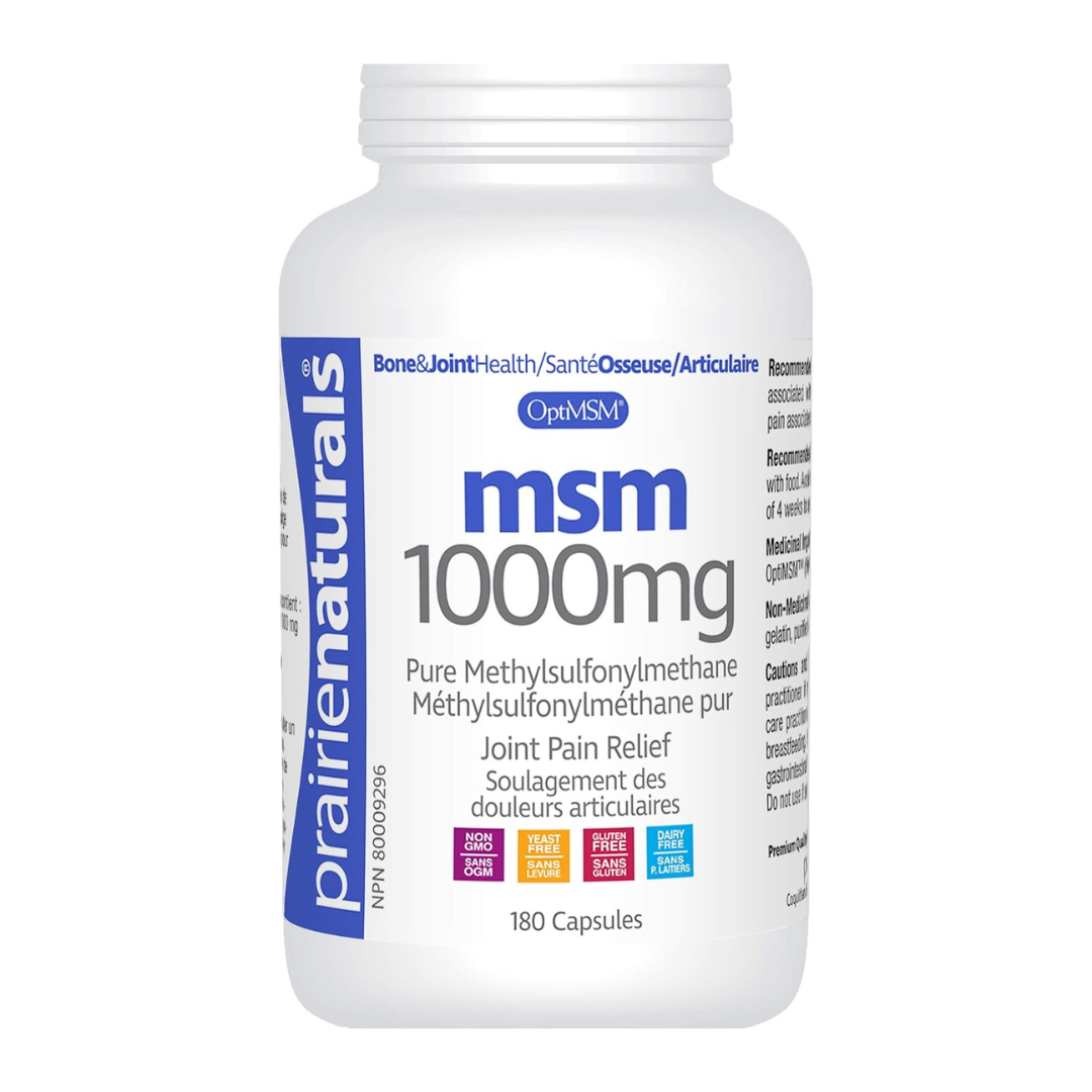 Prairie Naturals MSM 1000mg 180 Caps