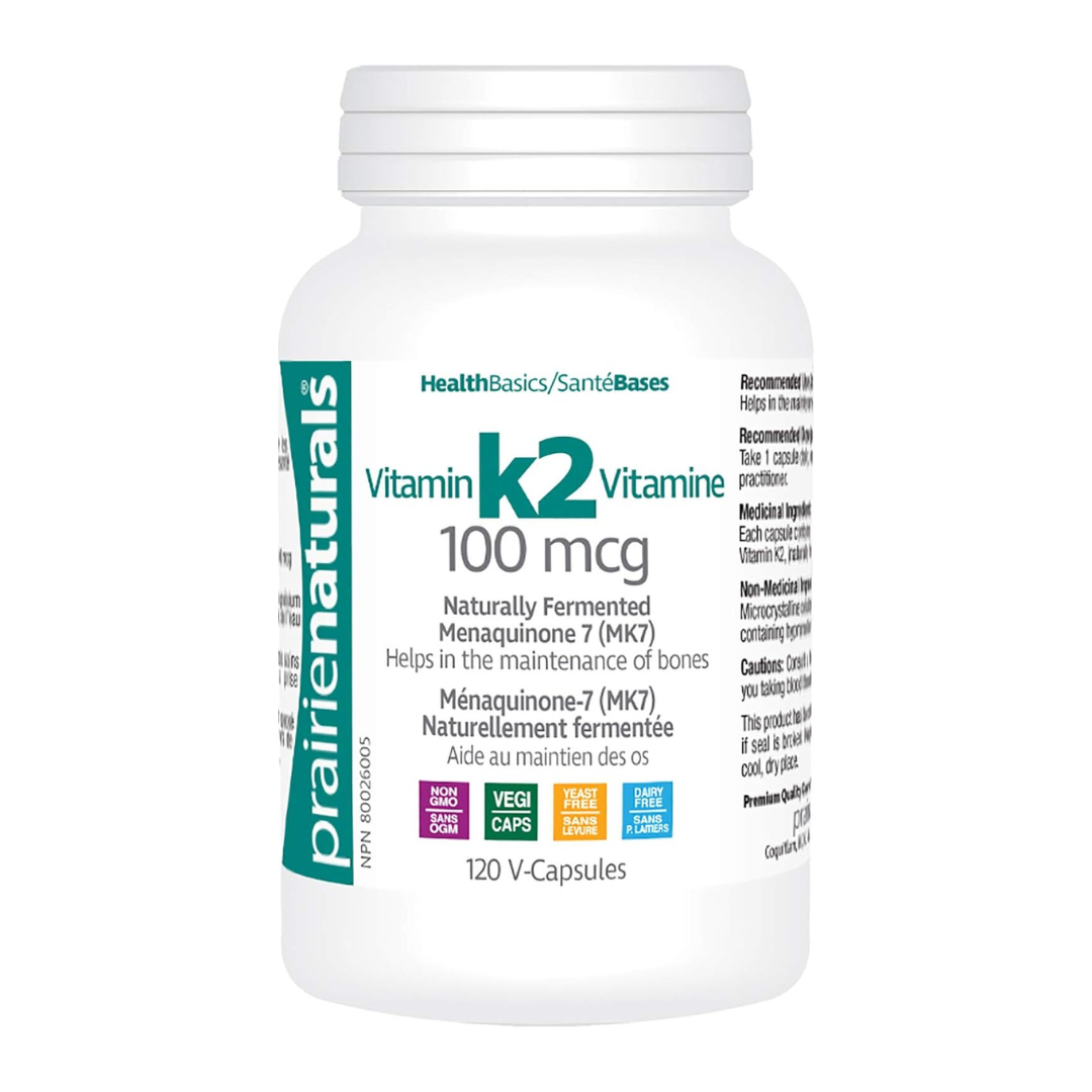Prairie Naturals Vitamin K2 MK7 120 V-Capsules