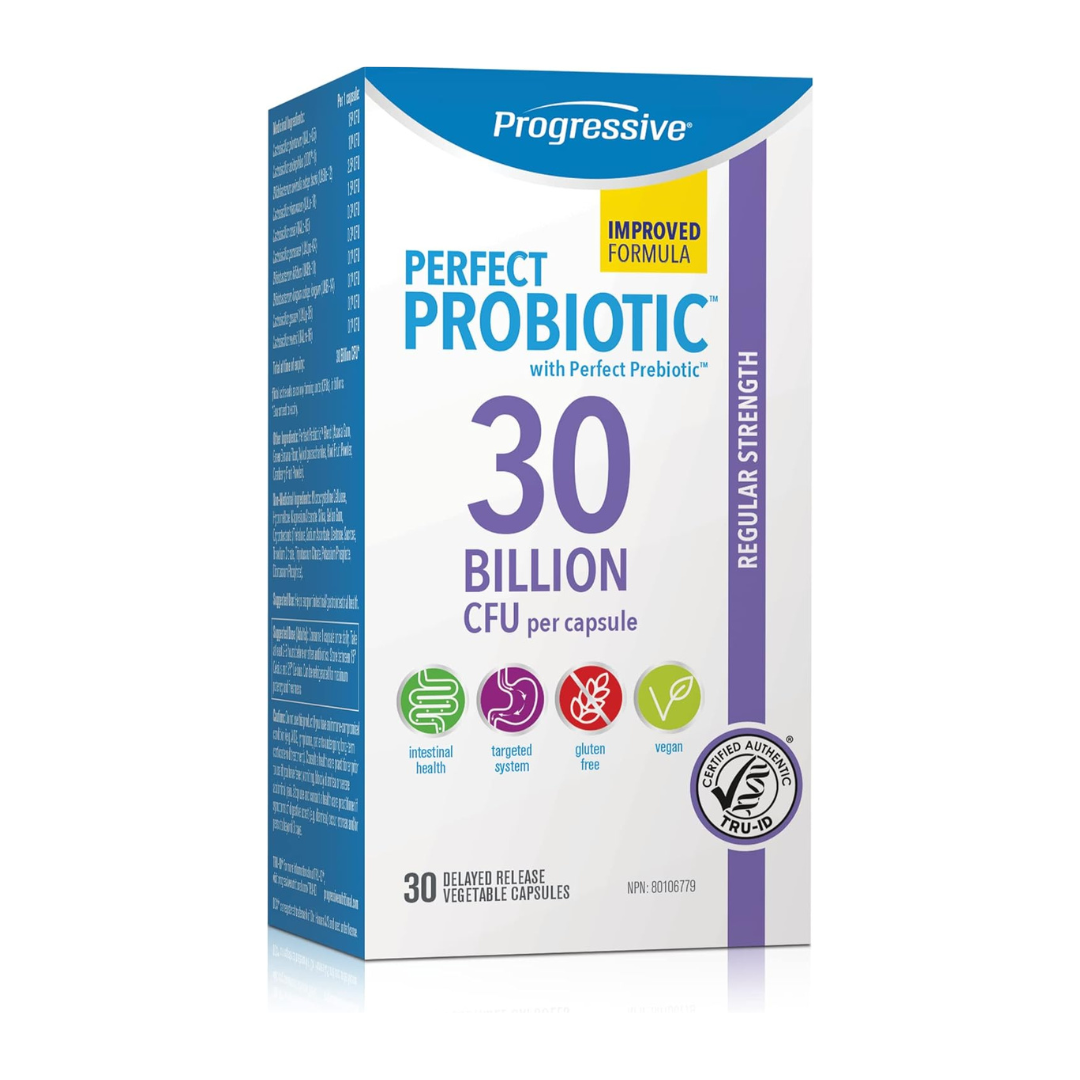Progressive Perfect Probiotic 30 Billion CFU (30 Capsules) Shelf Stable Formula