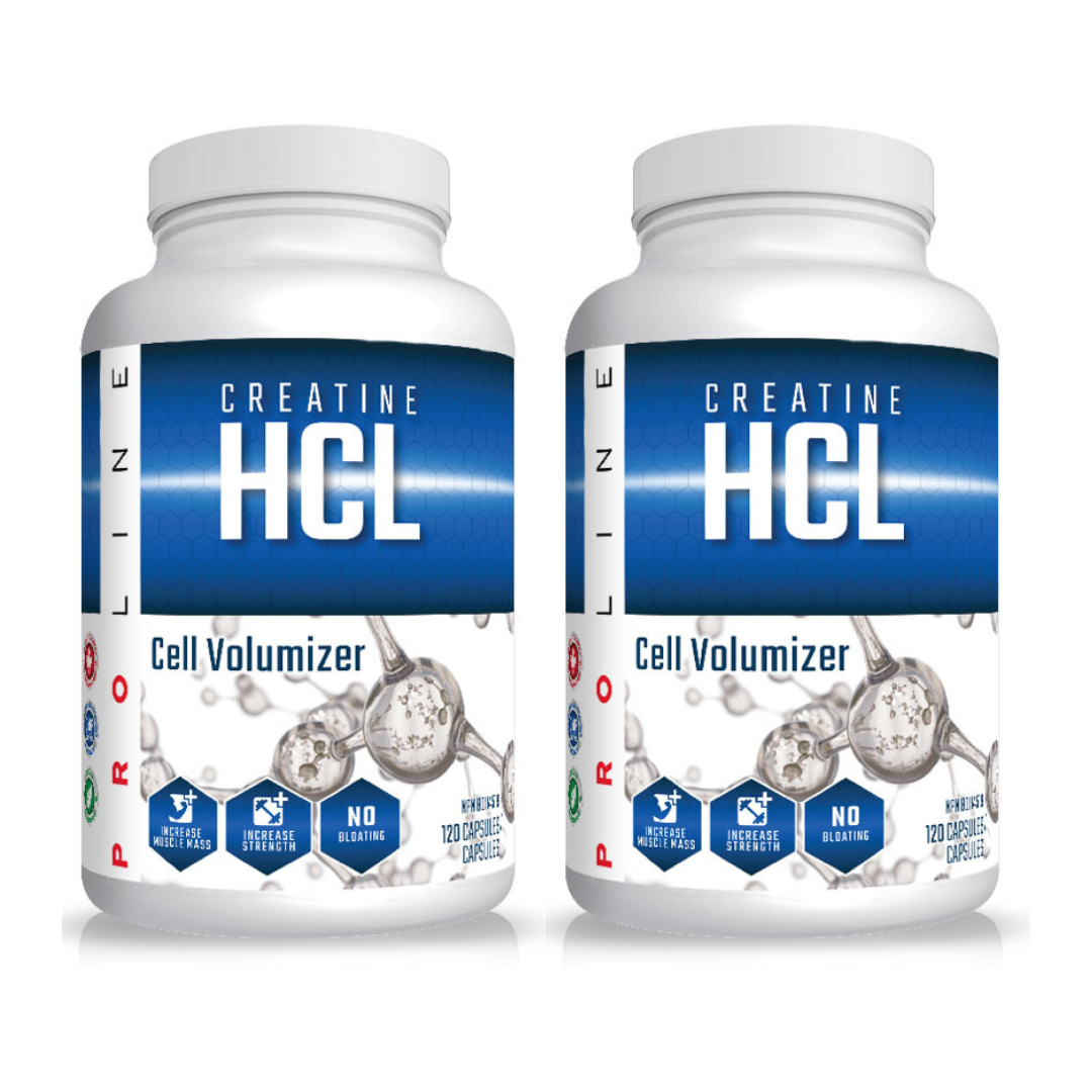 Pro line Creatine HCL 750mg 120 Caps (Pack of 2)