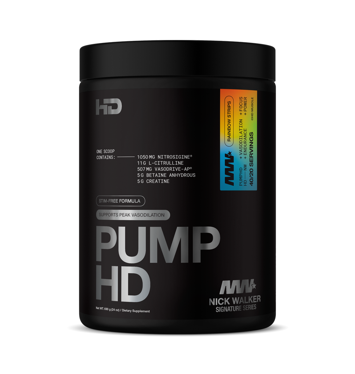 HD Muscle PumpHD Nick Walker Stim Free Pre Workout 20/40 Servings