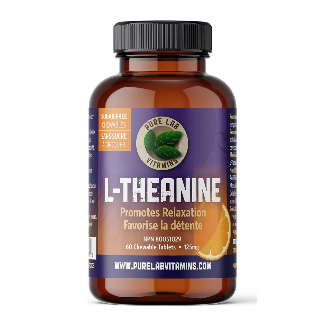 Pure Lab Vitamins L-Theanine Chewables 60 Tablets 125mg