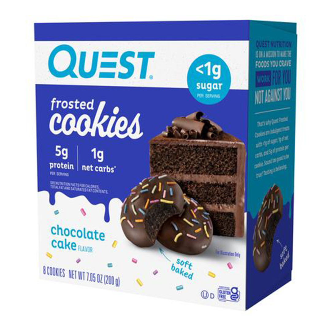 Quest Frosted Cookie (Box of 8) Chocolate Cake Flavor