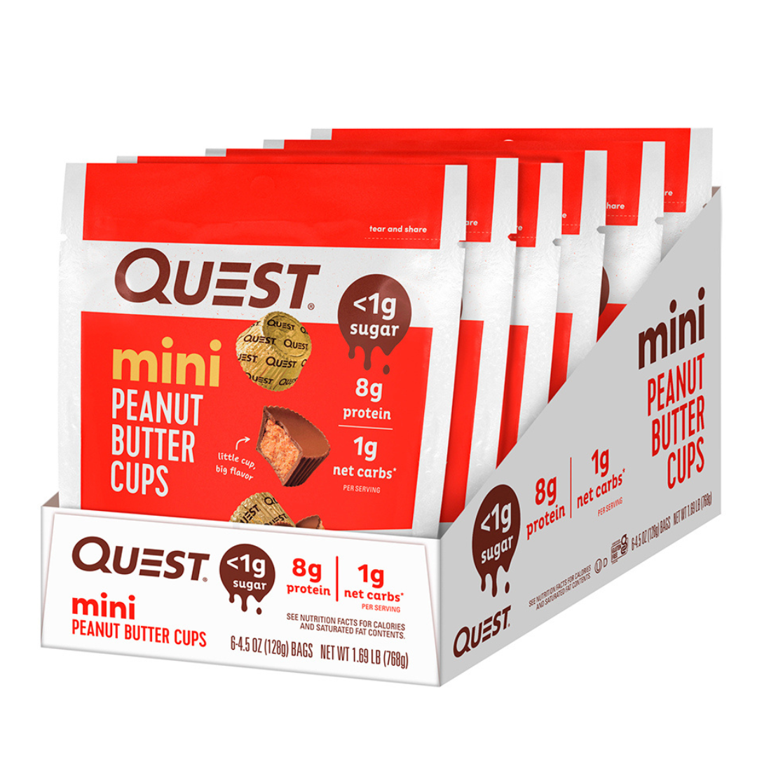 Quest Mini Peanut Butter Cups (Box of 6 x 16ct bags)