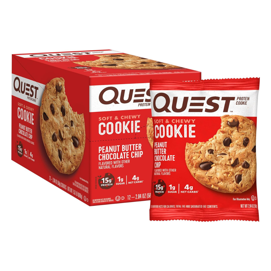 Quest Nutrition Protein Cookie (Box of 12) Peanut Butter Chocolate Chip
