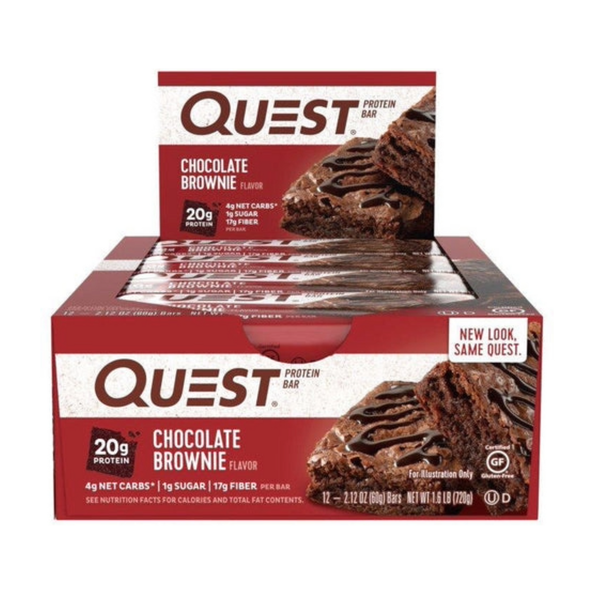 Quest Nutrition- Protein Bar (Box of 12 Bars) - Chocolate Brownie