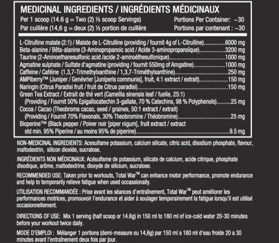 RedCon1 Total War Pre-Workout 30 Servings