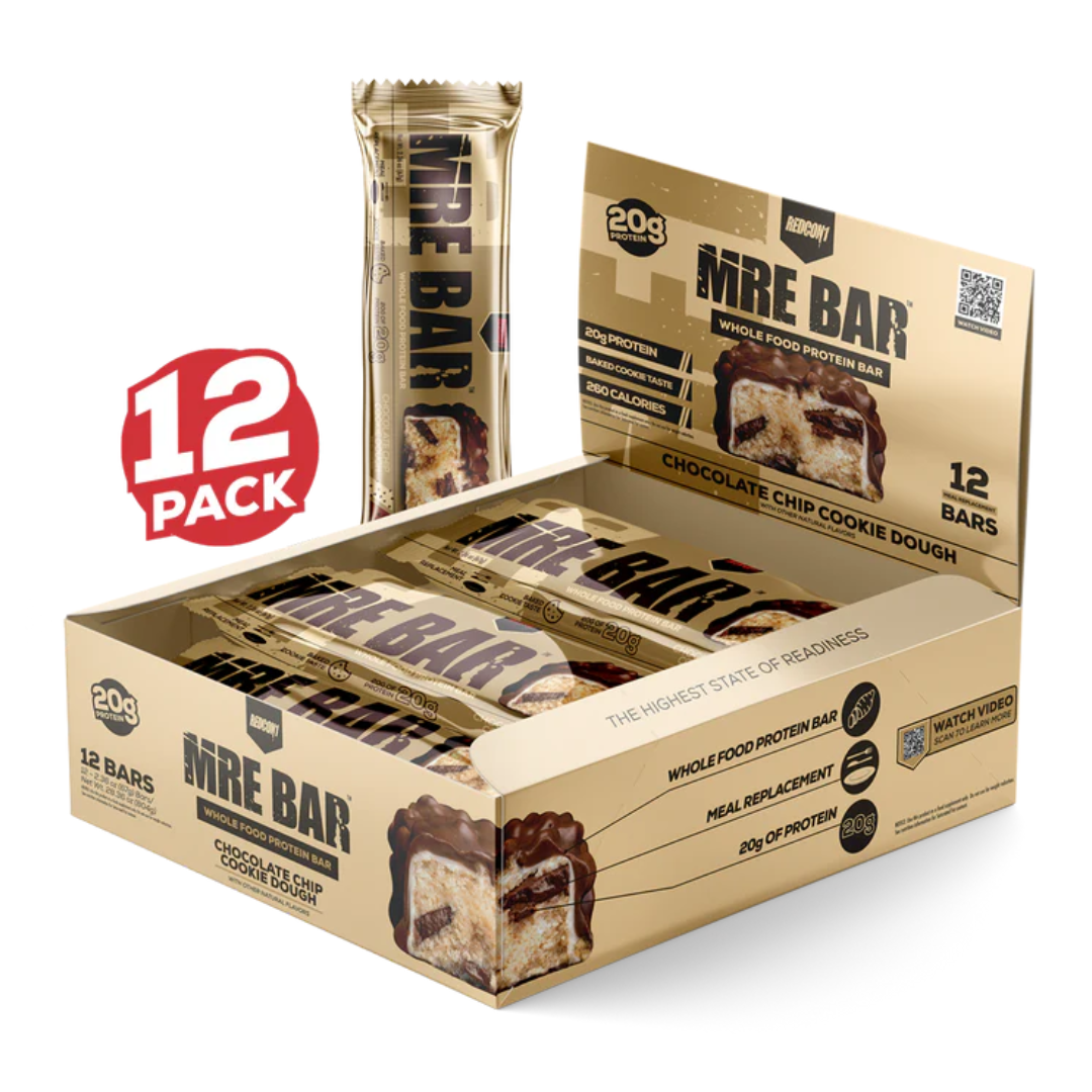 Redcon1 MRE Protein Bar (Box of 12) - Chocolate Chip Cookie Dough