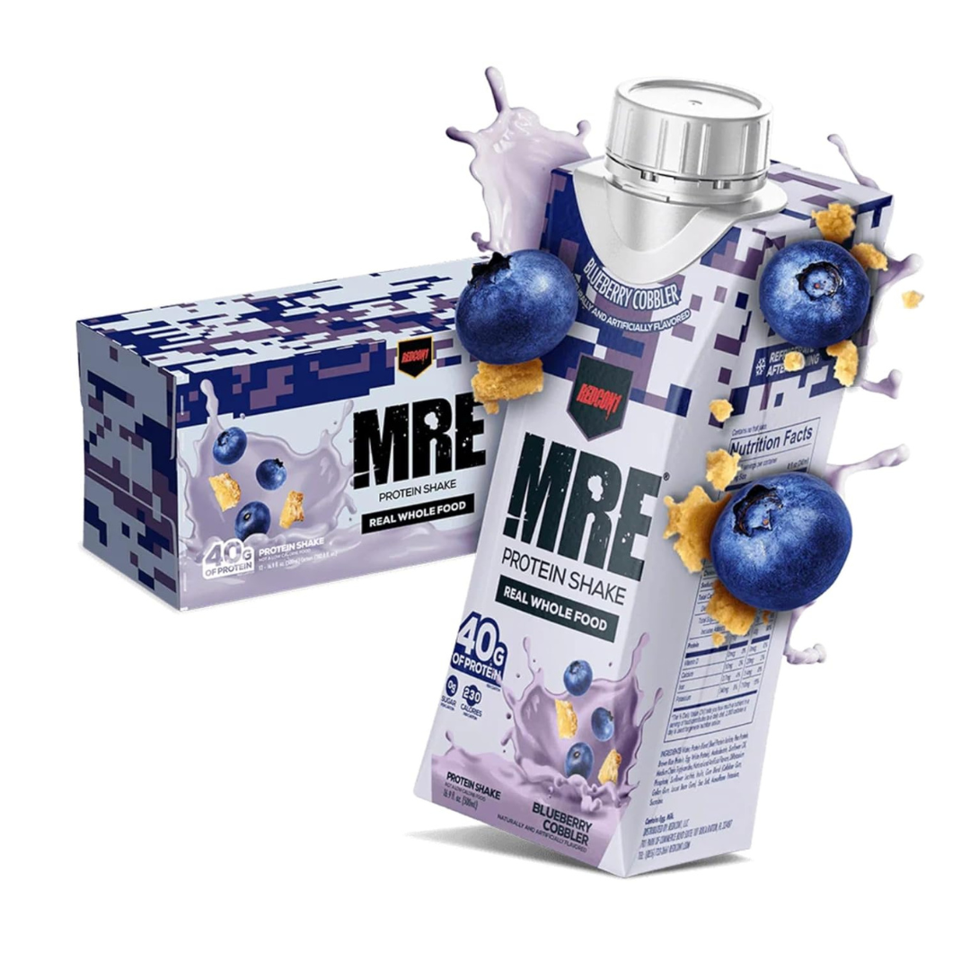 Redcon1 MRE RTD 40g Protein Drink - Case of 12 Drinks - Blueberry Cobbler