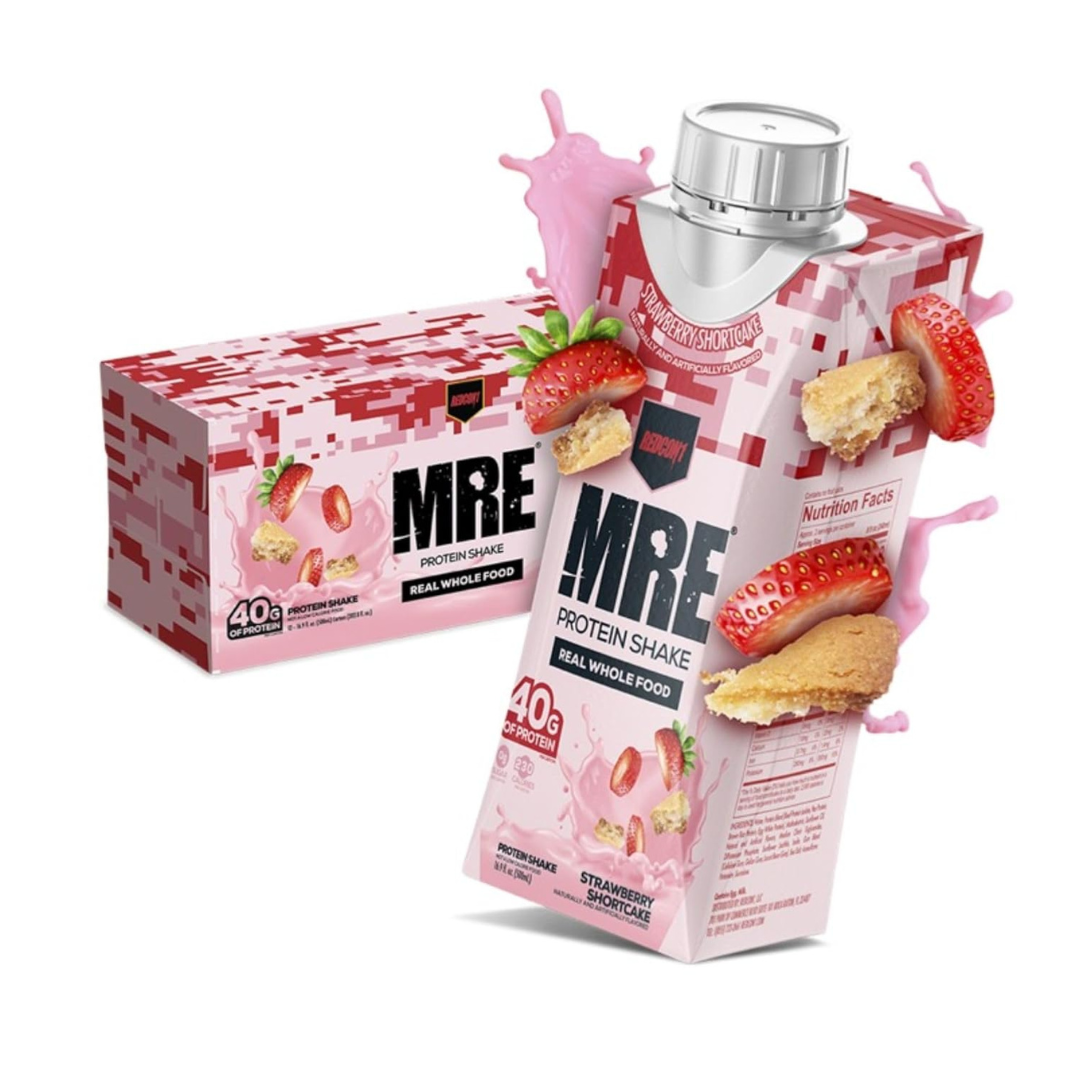 Redcon1 MRE RTD 40g Protein Drink - Case of 12 Drinks - Strawberry Shortcake