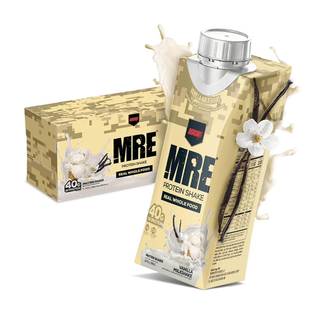 Redcon1 MRE RTD 40g Protein Drink - Case of 12 Drinks - Vanilla Milkshake