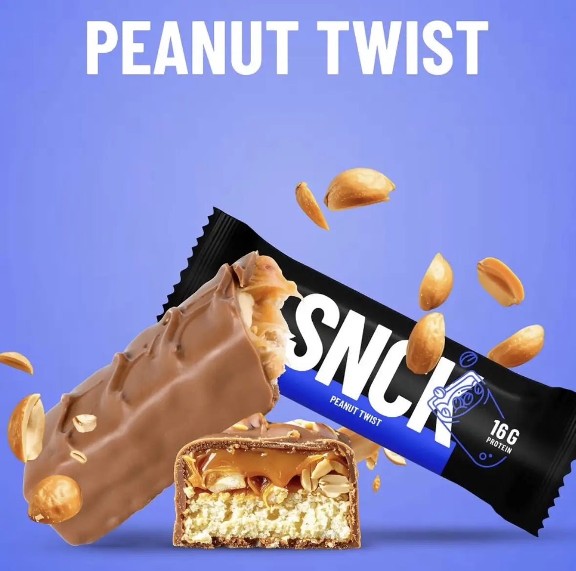 SNCK Protein Bar Peanut Twist (Box of 12)