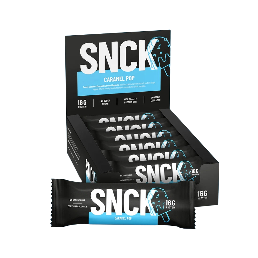 SNCK Protein Bar Caramel Pop (Box of 12)