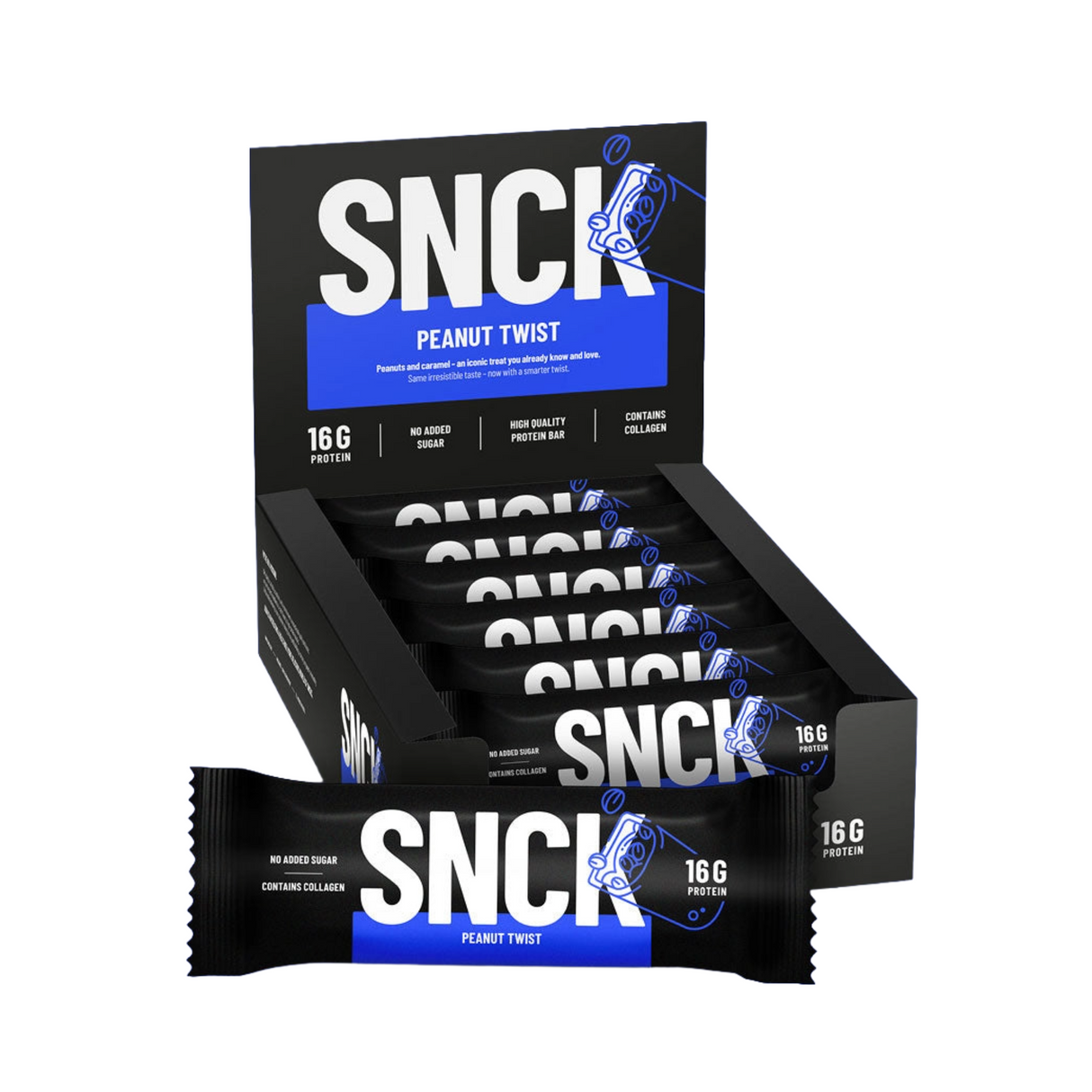 SNCK Protein Bar Peanut Twist (Box of 12)