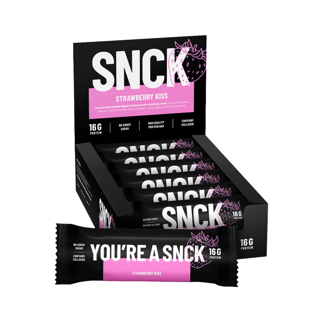 SNCK Protein Bar Strawberry Kiss (Box of 12)