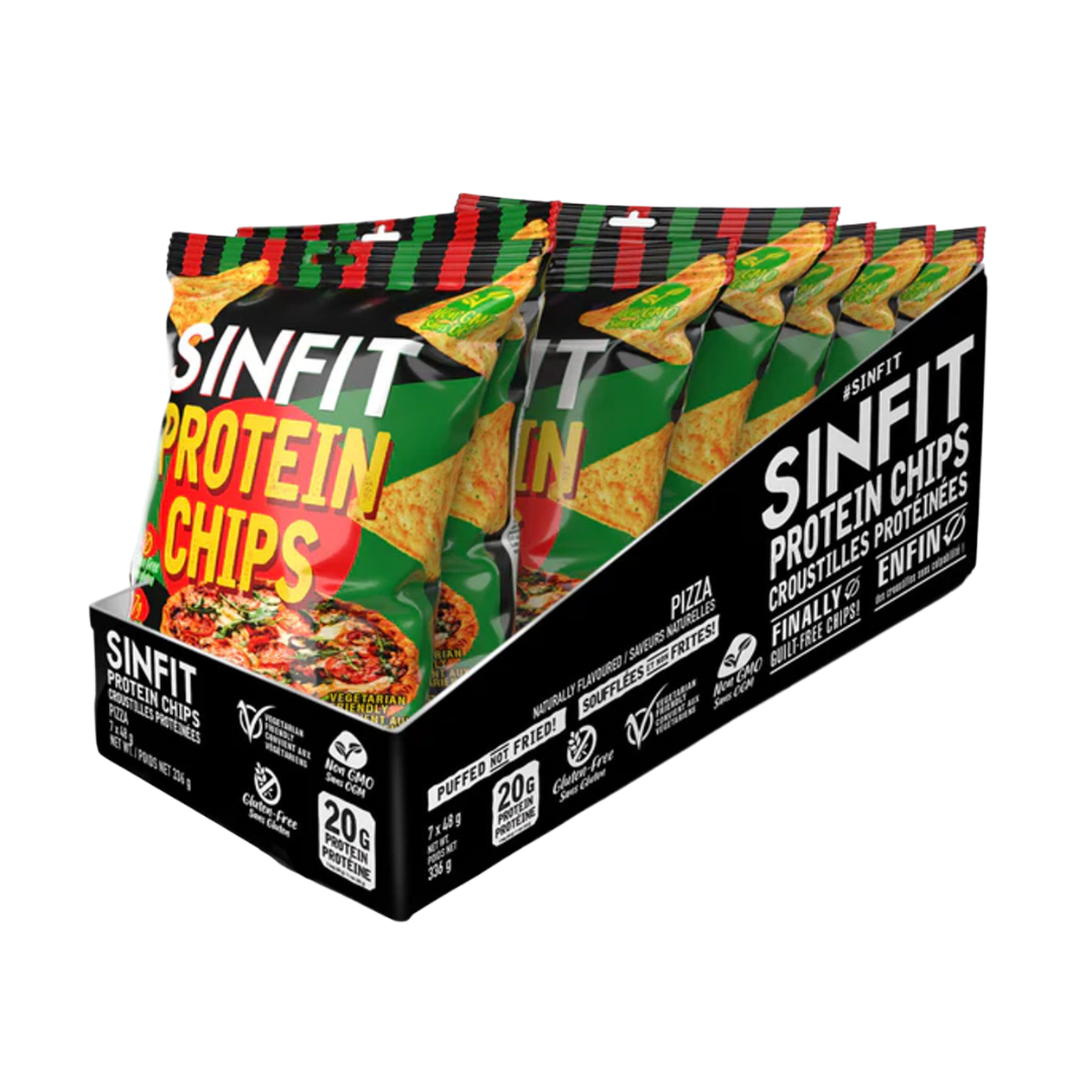 Sinfit Protein Chips Box of 7 Bags (Pizza)