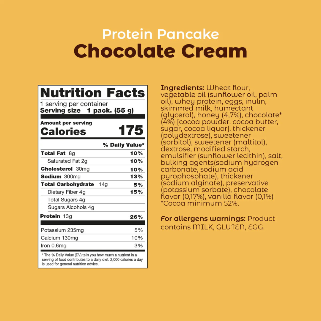 Smarter Snacks Protein Pancake Box of 12 (Chocolate Cream)