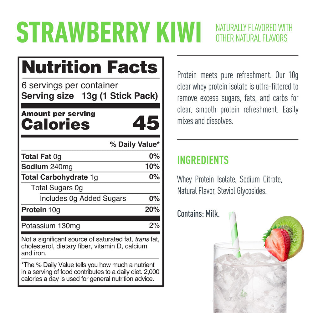 Isopure Clear Protein Stick Packs (Pack of 6)