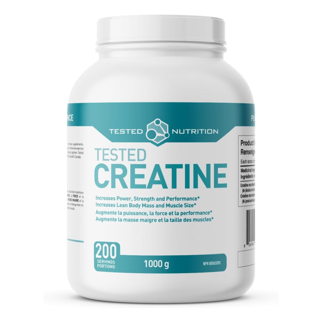 Tested Nutrition Creatine Monohydrate 1000g (1kg) Unflavoured Powder