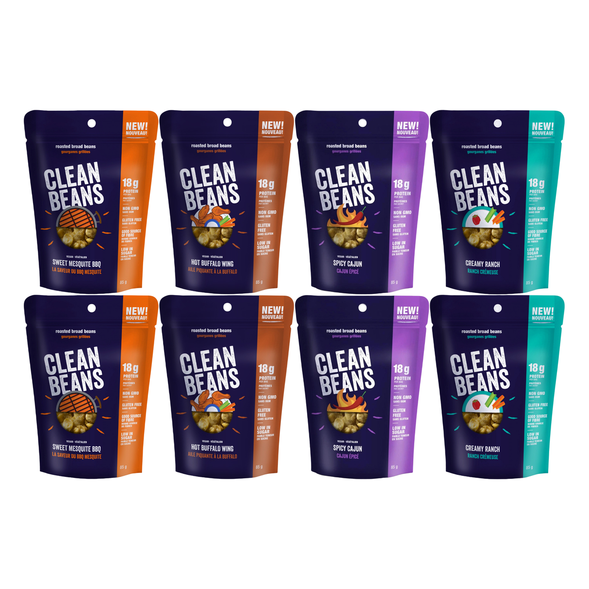 Nutraphase Clean Beans Variety Pack (8 x 85g Bags)