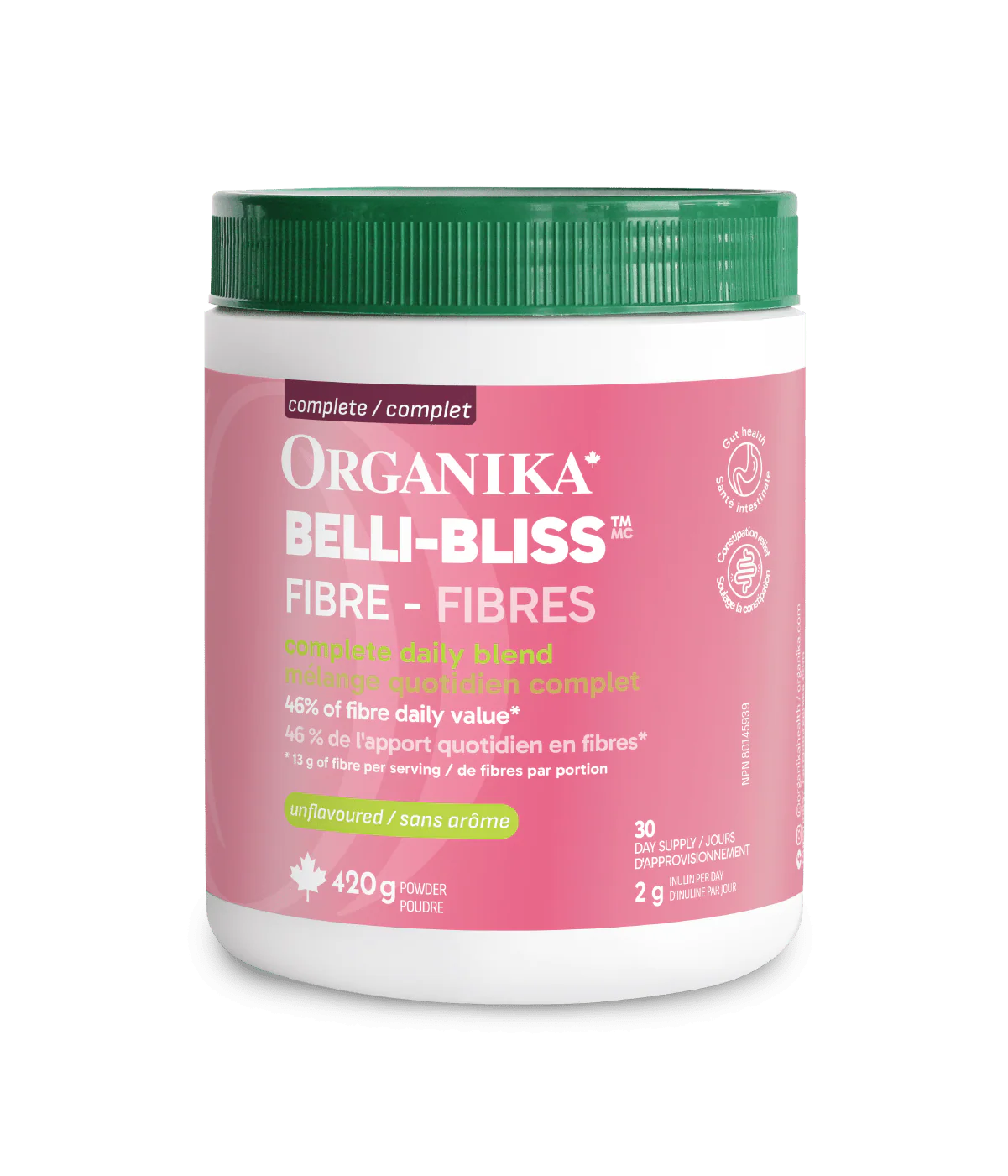 Organika Belli-Bliss Complete Fibre 450 g prebiotic fibre powder